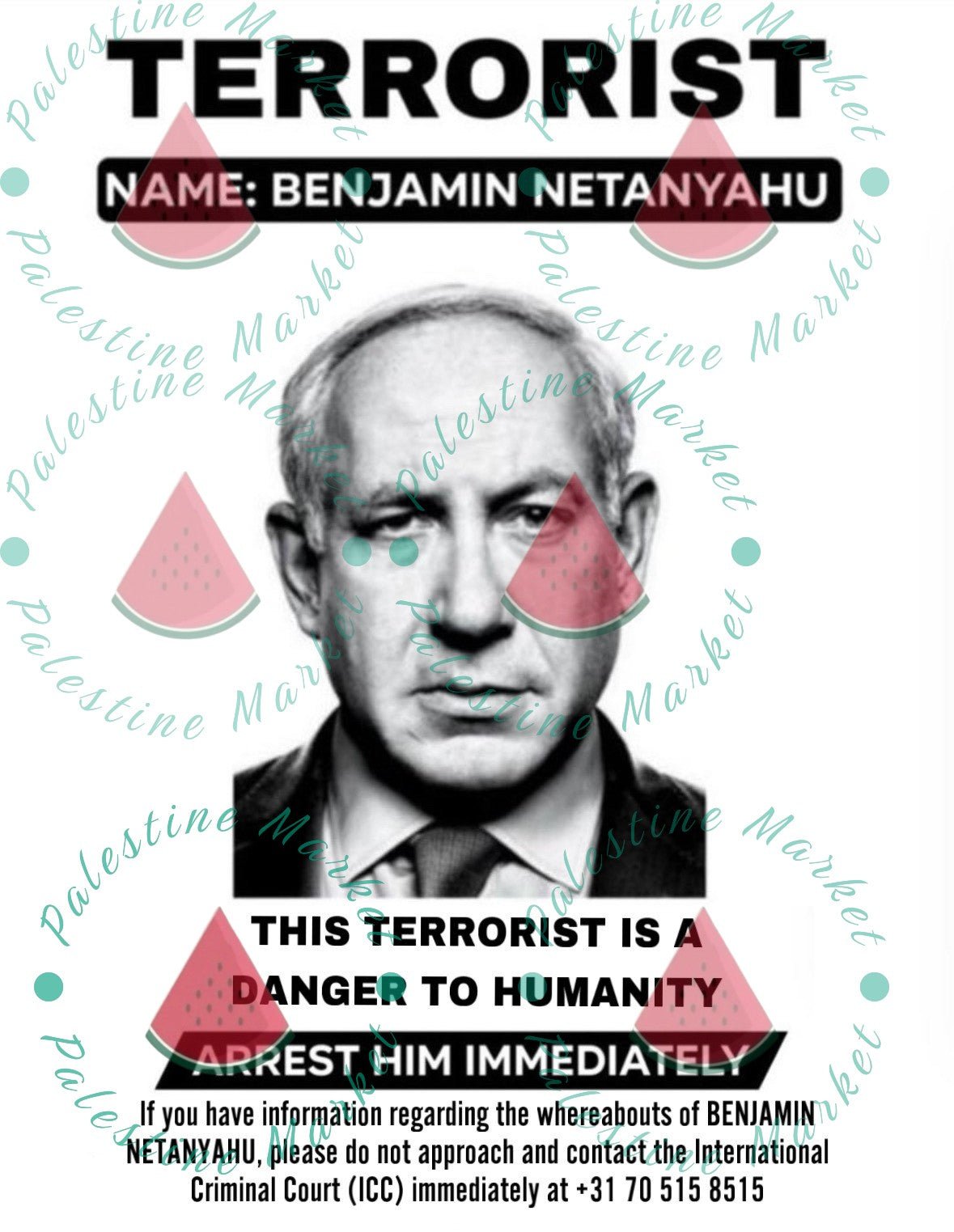 50 Netanyahu stickers - Palestine Market