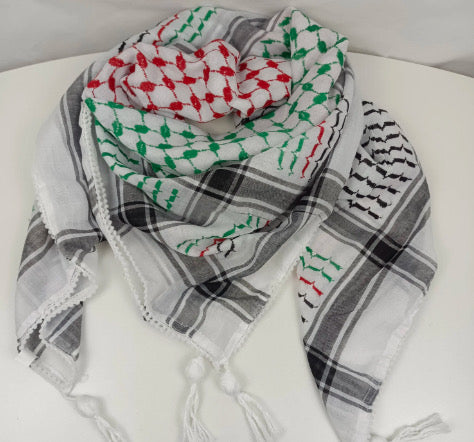 Coloured Palestinian Kuffeyeh