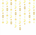 Gold Ramadan Hanging Curtain Strands – Moon, Stars & Lanterns - Palestine Market