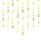 Gold Ramadan Hanging Curtain Strands – Moon, Stars & Lanterns - Palestine Market