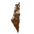 Palestine map wall decor 90cm x 30cm - Palestine Market