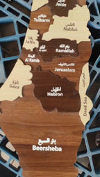 Palestine map wall decor 90cm x 30cm - Palestine Market