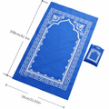 Portable Foldable Prayer Mat (Blue) – With Carry Pouch - Palestine Market