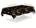 Ramadan Kareem Tablecloth – Black & Gold - Palestine Market